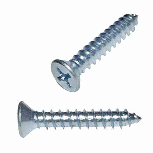 FPTS1012 #10 X 1/2"  Flat Head, Phillips, Tapping Screw, Type A, Zinc